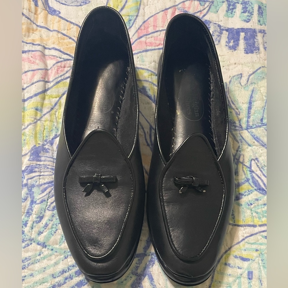 Belgian Black Loafers , Size 7